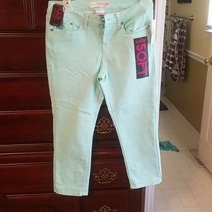 Super soft capris teal color